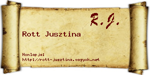 Rott Jusztina névjegykártya